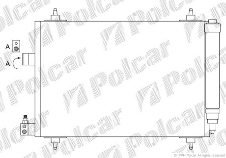 Конденсер, радиатор кондиционера Polcar 5748K8C1S
