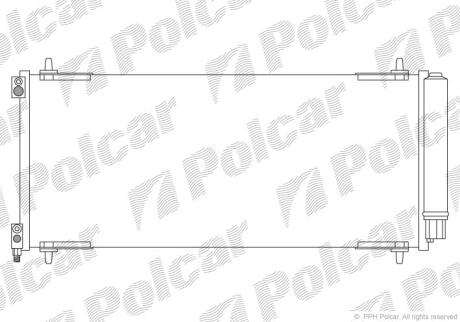 Конденсер, радиатор кондиционера Polcar 5748K8C2