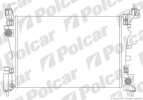 Радиатор охлаждения двигателя Polcar 576008A1