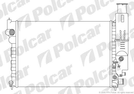 Радиатор охлаждения двигателя Polcar 576508-1