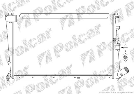 Радиатор охлаждения двигателя Polcar 576508A2