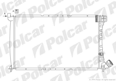 Радиатор охлаждения двигателя Polcar 576508A5