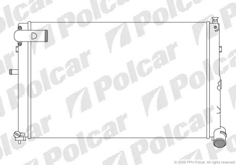 Радиатор охлаждения двигателя Polcar 576508A7