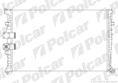 Радиатор охлаждения двигателя Polcar 576508A8