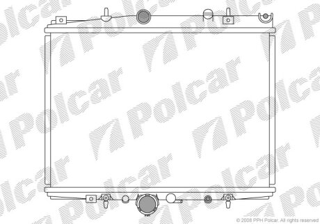Радиатор охлаждения двигателя Polcar 576608-1