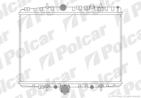 Радиатор охлаждения двигателя Polcar 576608-2