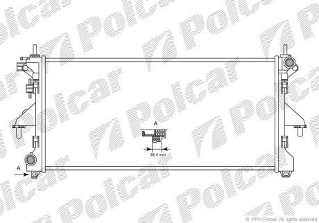 Радиатор охлаждения двигателя Polcar 577008-1