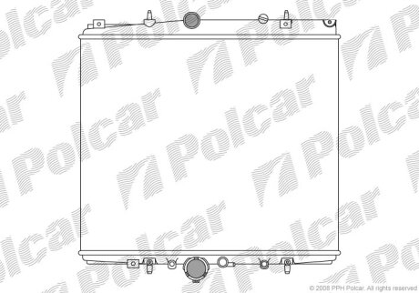 Радиатор охлаждения двигателя Polcar 578708A2