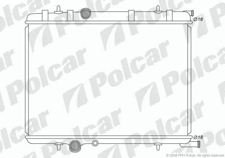 Радиатор охлаждения двигателя Polcar 579008-2