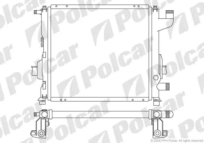 Радиатор охлаждения двигателя Polcar 600408-2 (фото 1)