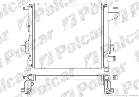 Радиатор охлаждения двигателя Polcar 600408-2