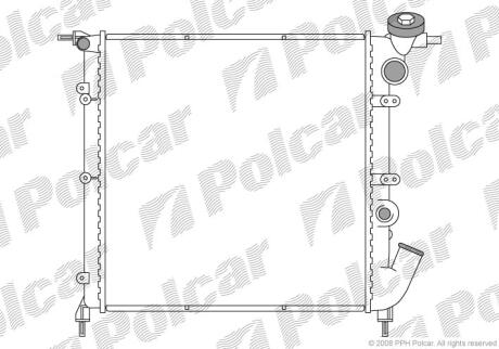 Радиатор охлаждения двигателя Polcar 600608-1