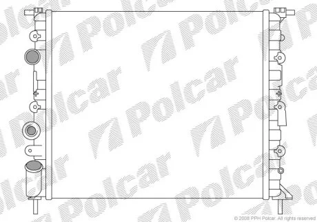 Радиатор охлаждения двигателя Polcar 600708-1
