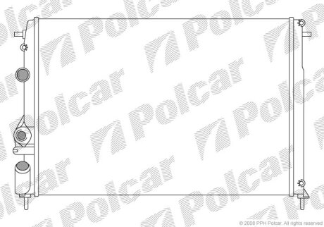 Радиатор охлаждения двигателя Polcar 600708-5