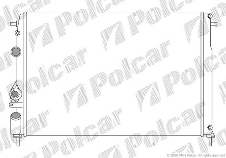 Радиатор охлаждения двигателя Polcar 600708A6