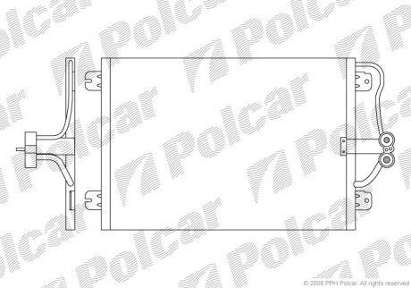 Радиатор кондиционера (Конденсатор) Polcar 6007K8C2