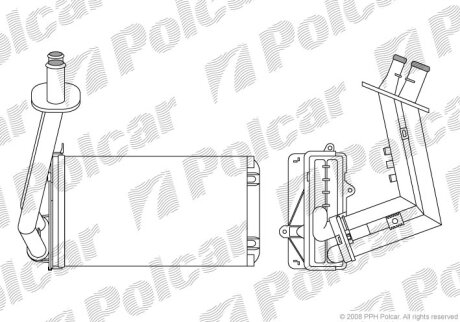 Радиатор отопителя Polcar 6007N8-1