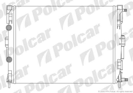 Радиатор охлаждения двигателя Polcar 601208-2