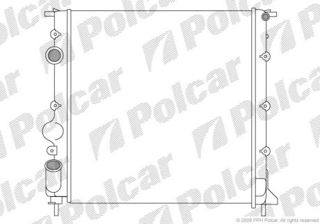 Радиатор охлаждения двигателя Polcar 601508-2