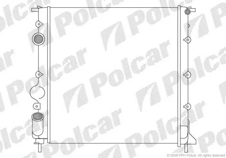Радиатор охлаждения двигателя Polcar 601508-2