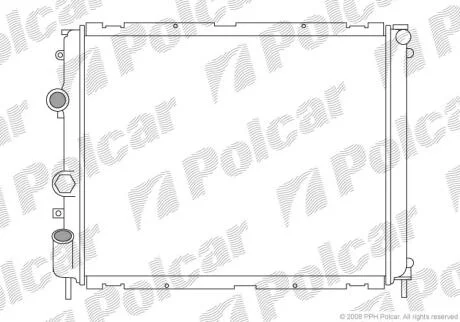 Радиатор охлаждения двигателя Polcar 601508-3