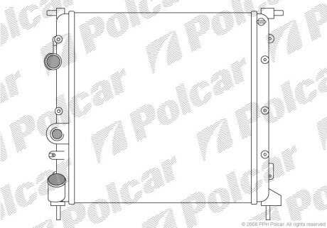 Радиатор охлаждения двигателя Polcar 601508-6