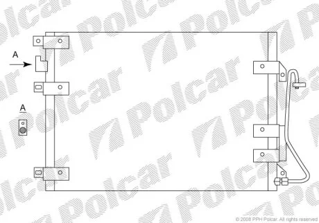 Конденсер, радиатор кондиционера Polcar 6015K8C2S