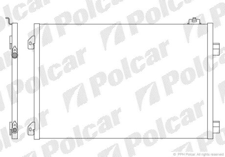 Конденсер, радиатор кондиционера Polcar 6016K8C2