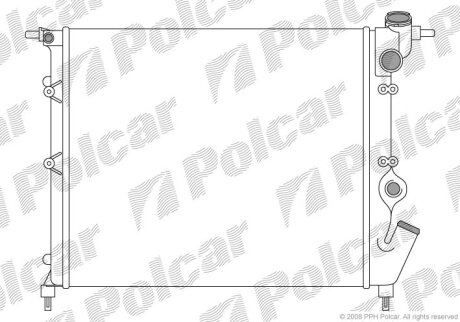 Радиатор охлаждения двигателя Polcar 601908A0
