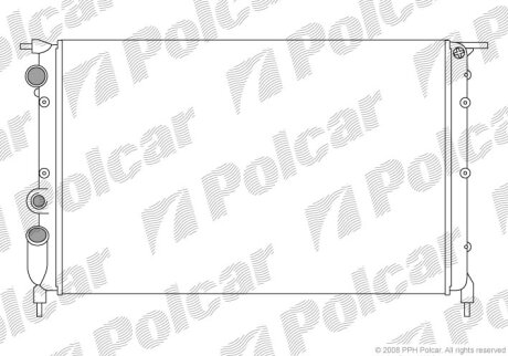 Радиатор охлаждения двигателя Polcar 601908A4