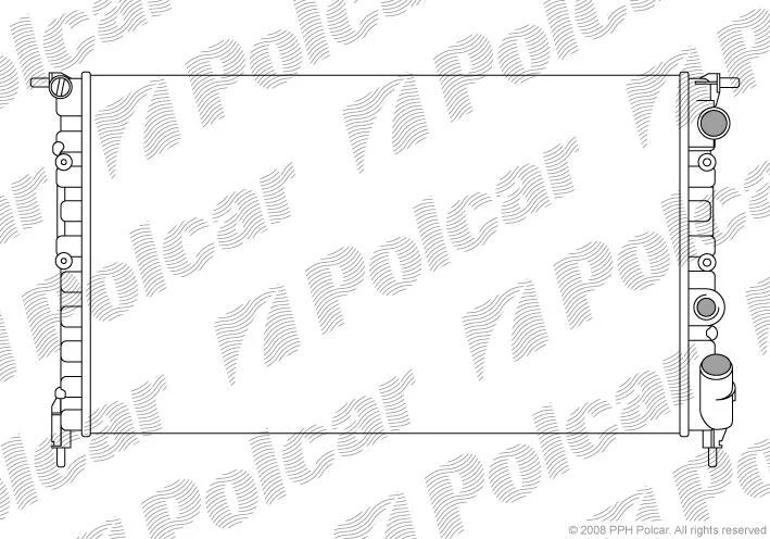 Радиатор охлаждения двигателя Polcar 602108A4 (фото 1)