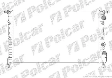 Радиатор охлаждения двигателя Polcar 602108A4