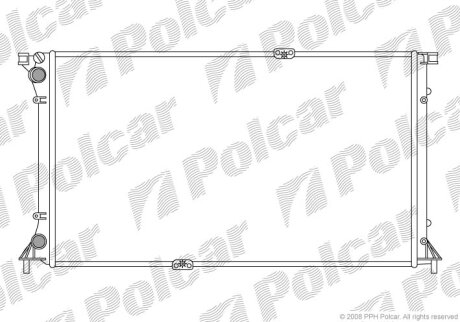 Радиатор охлаждения двигателя Polcar 602608-4