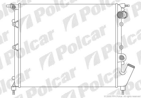 Радиатор охлаждения двигателя Polcar 603108-3