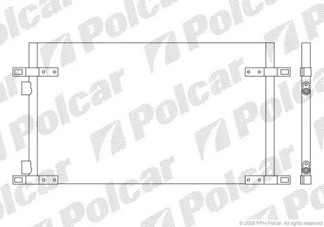 Конденсер, радиатор кондиционера Polcar 6032K8C2S