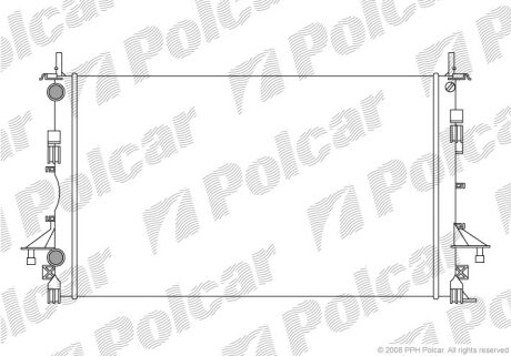 Радиатор охлаждения двигателя Polcar 603708A1