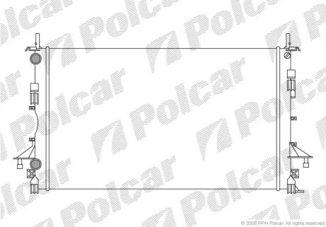 Радиатор охлаждения двигателя Polcar 603708A1