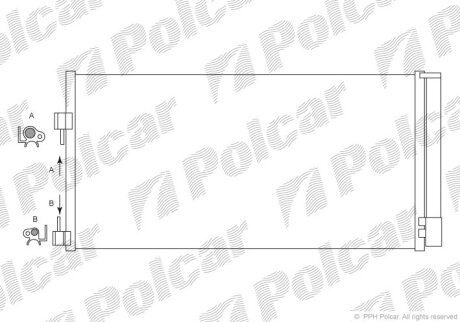 Радиатор кондиционера (Конденсатор) Polcar 6039K8C1