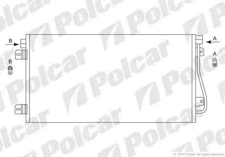 Конденсер, радиатор кондиционера Polcar 6041K8C3