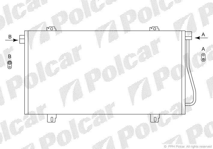 Конденсер, радиатор кондиционера Polcar 6041K8C4 (фото 1)