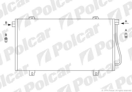 Конденсер, радиатор кондиционера Polcar 6041K8C4