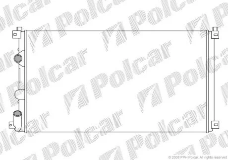 Радиатор охлаждения двигателя Polcar 604208A3