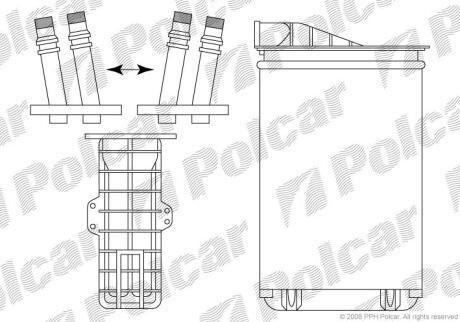 Радиатор отопителя Polcar 6050N8-1