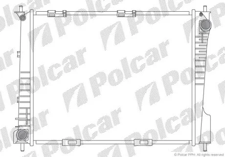Радиатор охлаждения двигателя Polcar 605508-2