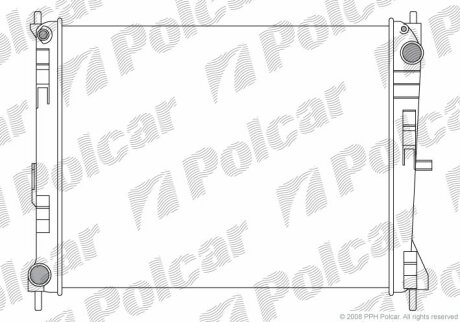 Радиатор охлаждения двигателя Polcar 605608-1