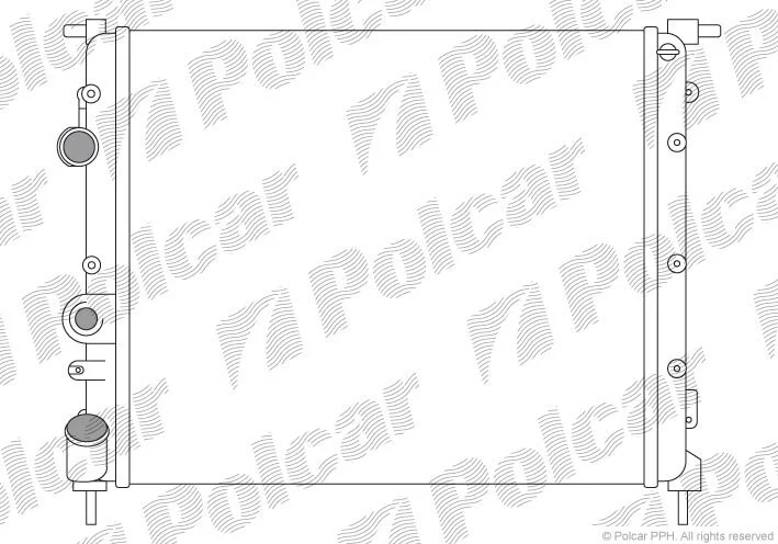 Радиатор охлаждения двигателя Polcar 606008A1 (фото 1)