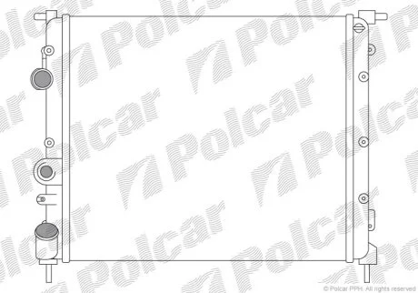 Радиатор охлаждения двигателя Polcar 606008A1