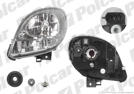 Фара основная правая Polcar 606109-V