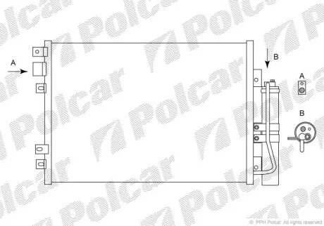 Радиатор кондиционера (Конденсатор) Polcar 6061K8C1