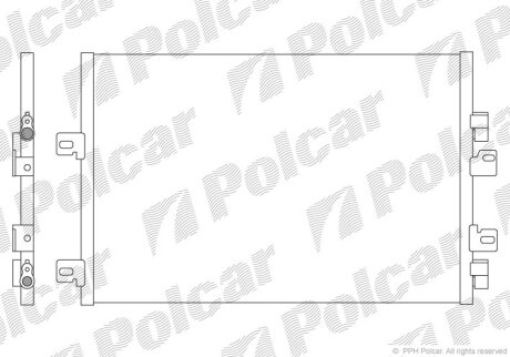 Конденсер, радиатор кондиционера Polcar 6061K8C2